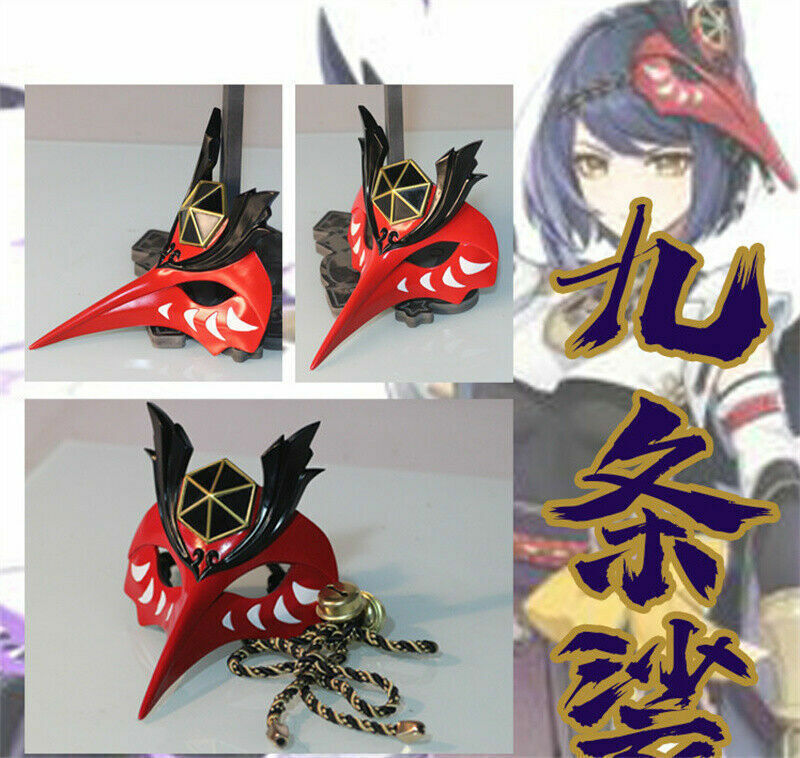 Genshin Impact Kujou Sara FRP Mask Headwear Helmet Cosplay Accessories Prop Gift