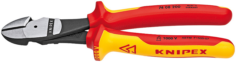 Knipex 7408200US High Leverage Diagonal Cutters Insulated, 1000V 8 In