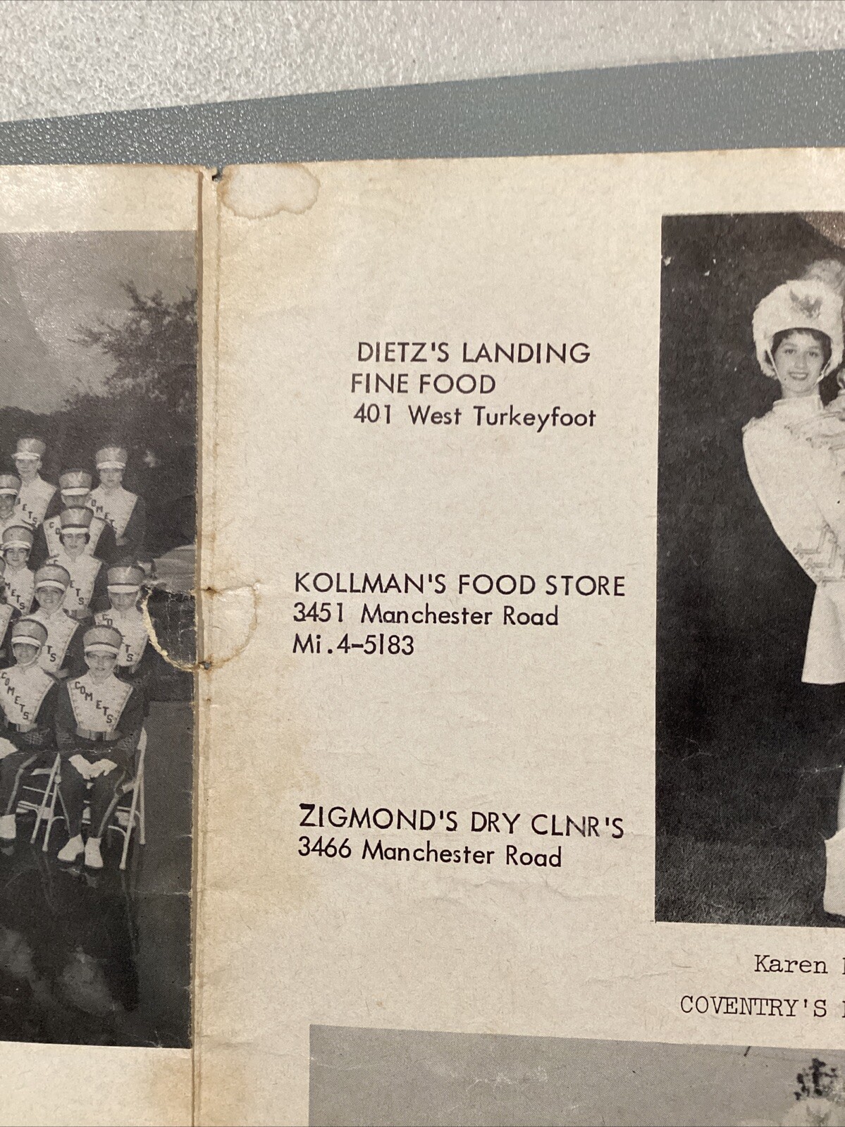 1960 Coventry Comets High School Football Program