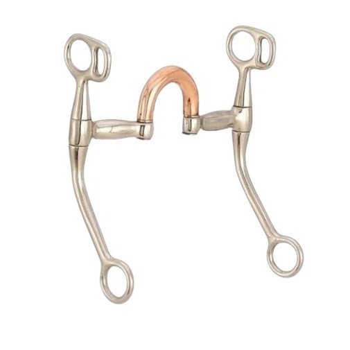 Horse Bit 5" Solid Copper Mouth Double Hinged Port 6.5" Cheek Balanced Snaffle