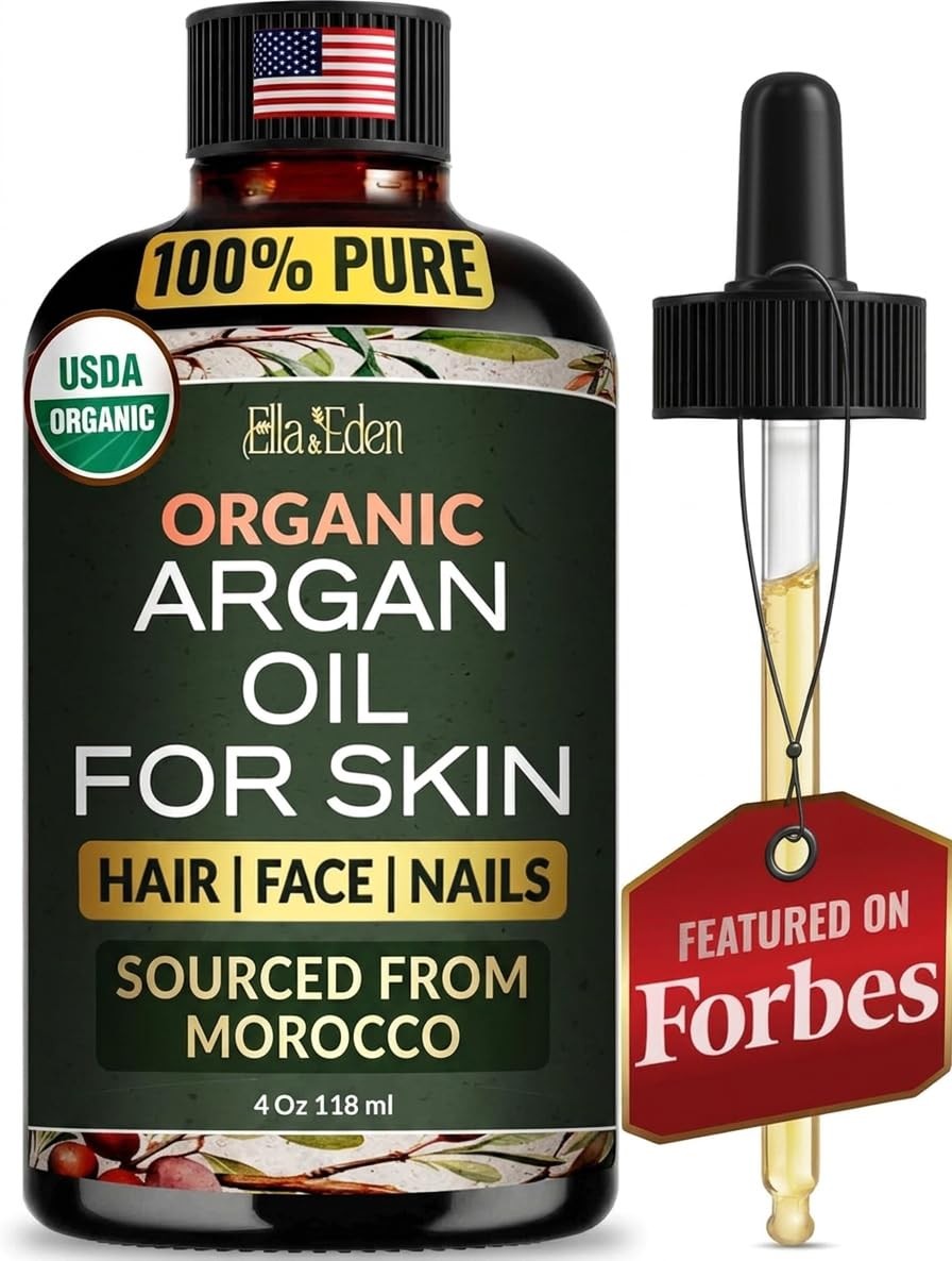 Ella & Eden Ella Eden Organic Argan Oil Of Morocco - 100 Pure Cold-Pressed Usda