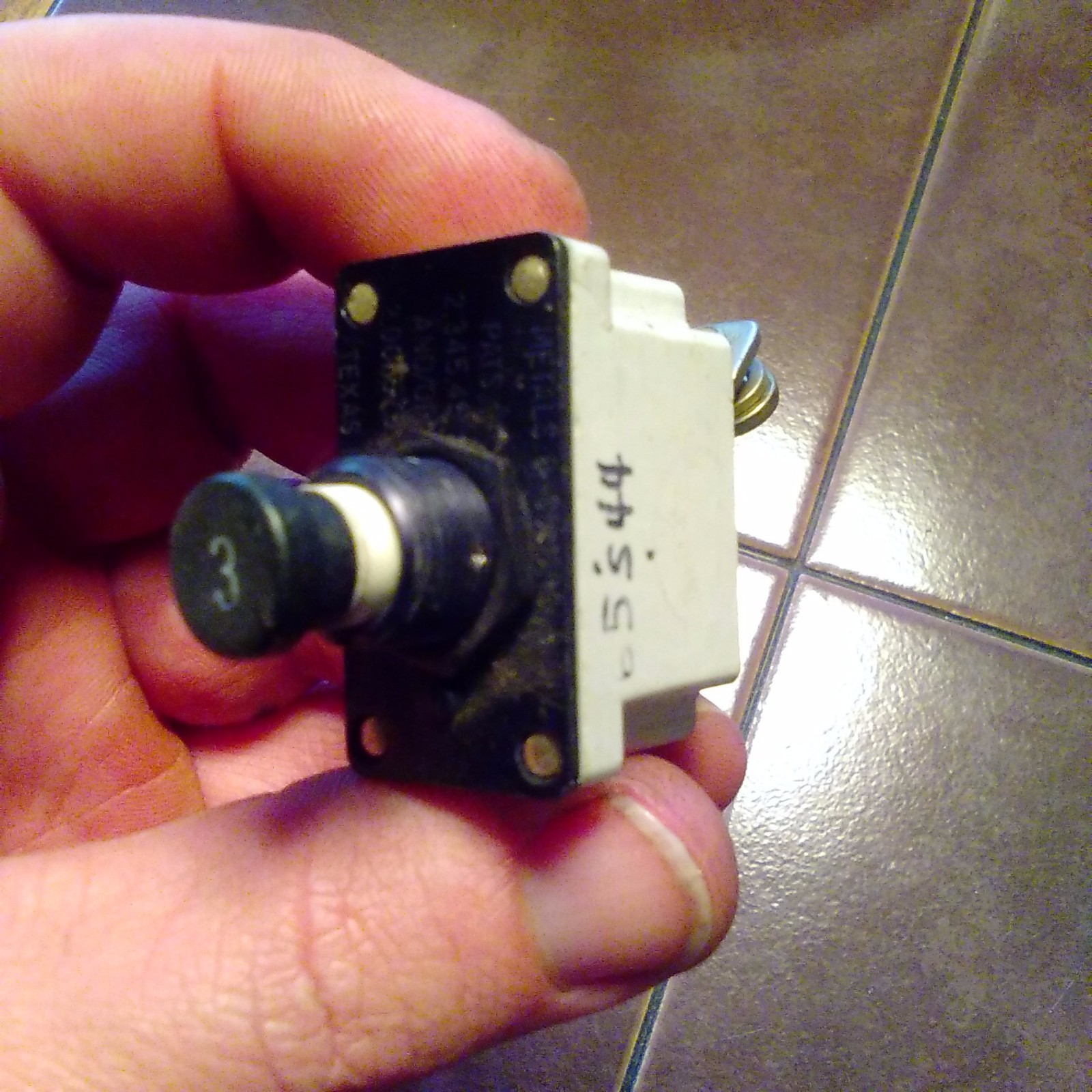 Klixon 3 Amp Circuit Breaker 7271-8-3