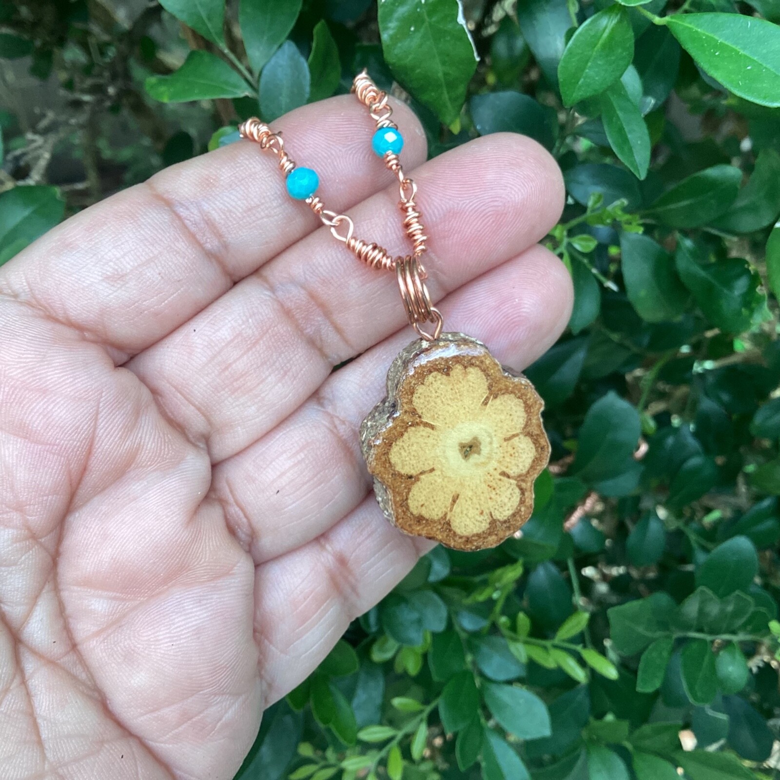 ayahuasca Pendant Necklace With Copper Chain