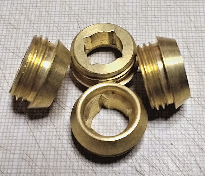 4 seat lot of brass faucet seats for "Price Pfister"  21/32" X 18. FREE SHIPPING