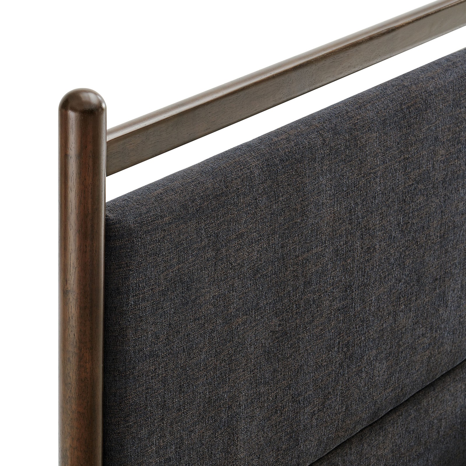 Ginny Queen Size Platform Bed Frame in Wenge Heathered Dark Gray