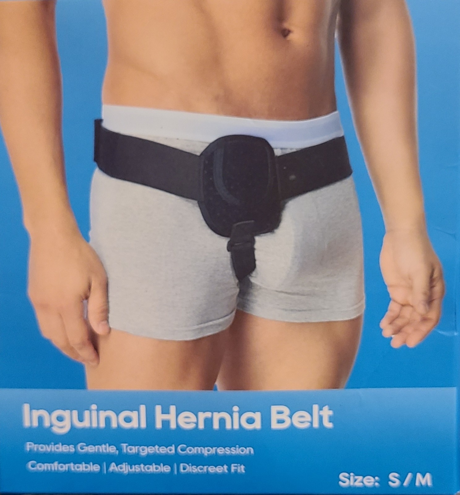 Men's Inguinal Hernia Support Belt.  Small To Medium Size