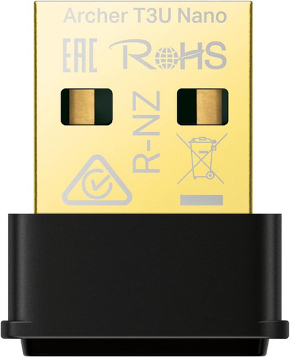 TP-Link Nano USB WiFi Adapter for PC(Archer T3U Nano)-AC1300 Black,gold