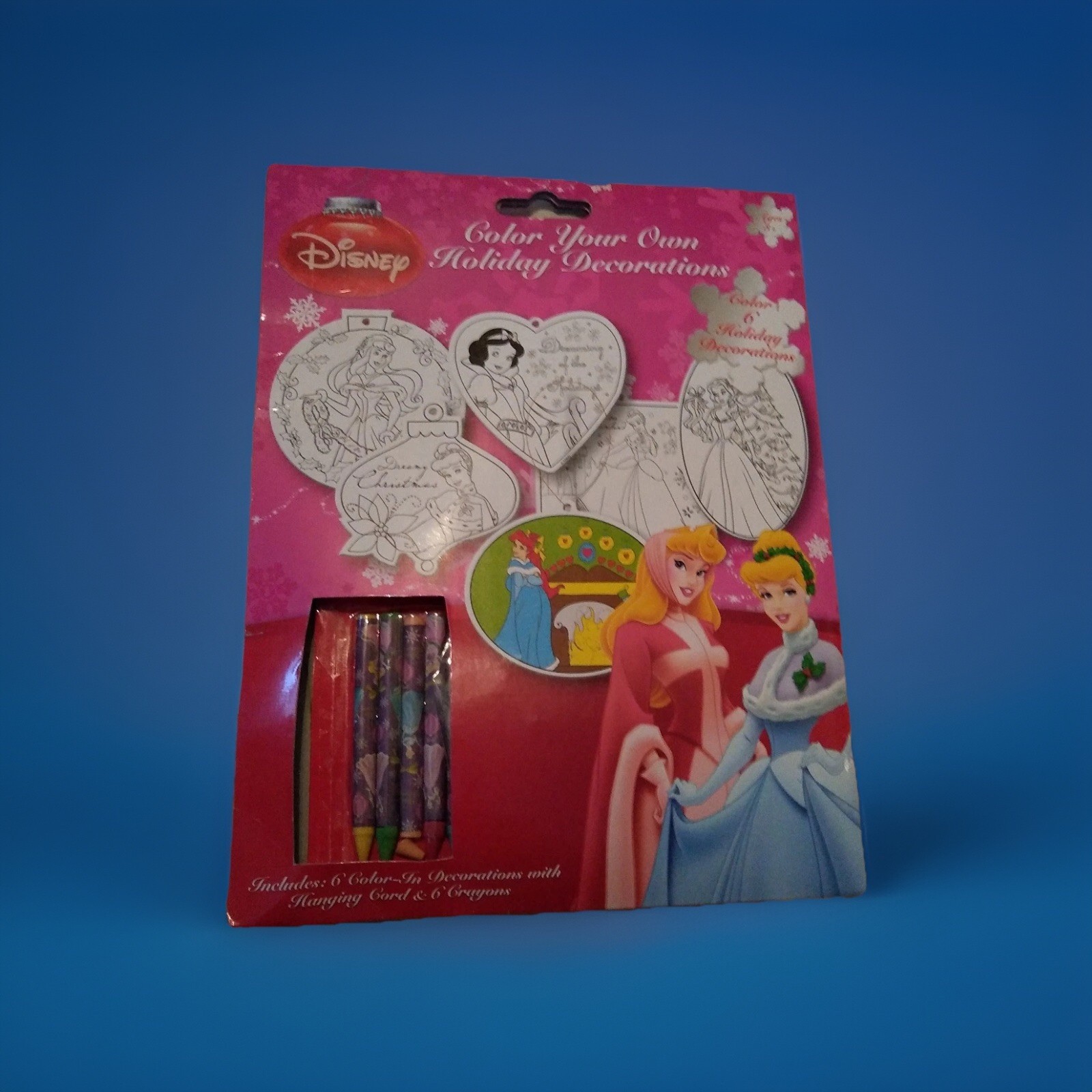 Disney Color Your Own Holiday Decorations~  New in Package~ Broken Crayon Tip