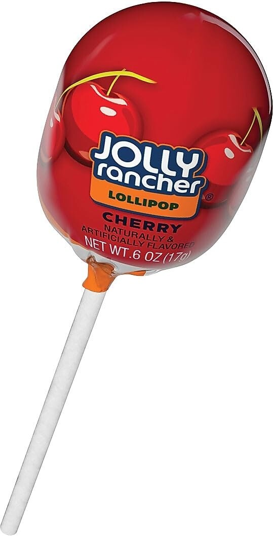 JOLLY RANCHER Round Lollipops, Assorted Fruit Filled Pops, Bulk Candy (2 Pounds)