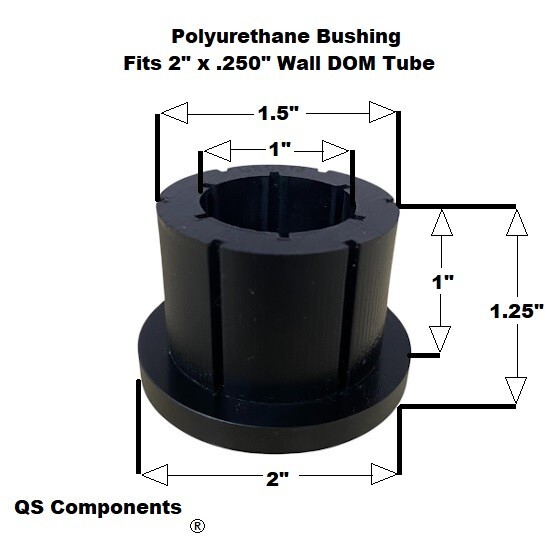 3" Width 1/2" Hole Polyurethane Bushing Kit With Hardware