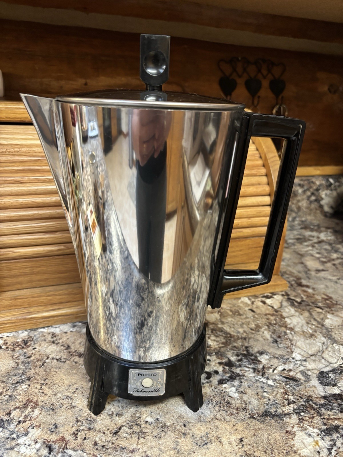 Vintage Presto PK19A Chrome 12 Cup Submersible Coffee Pot Percolator WORKS
