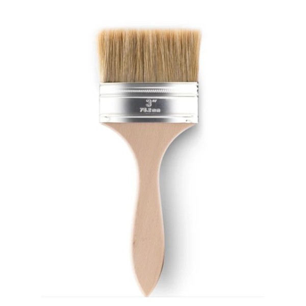 Espresso Parts 3007_30 FLAT BRUSH 3"W FLAT NATURAL BRISTLES & WOODEN