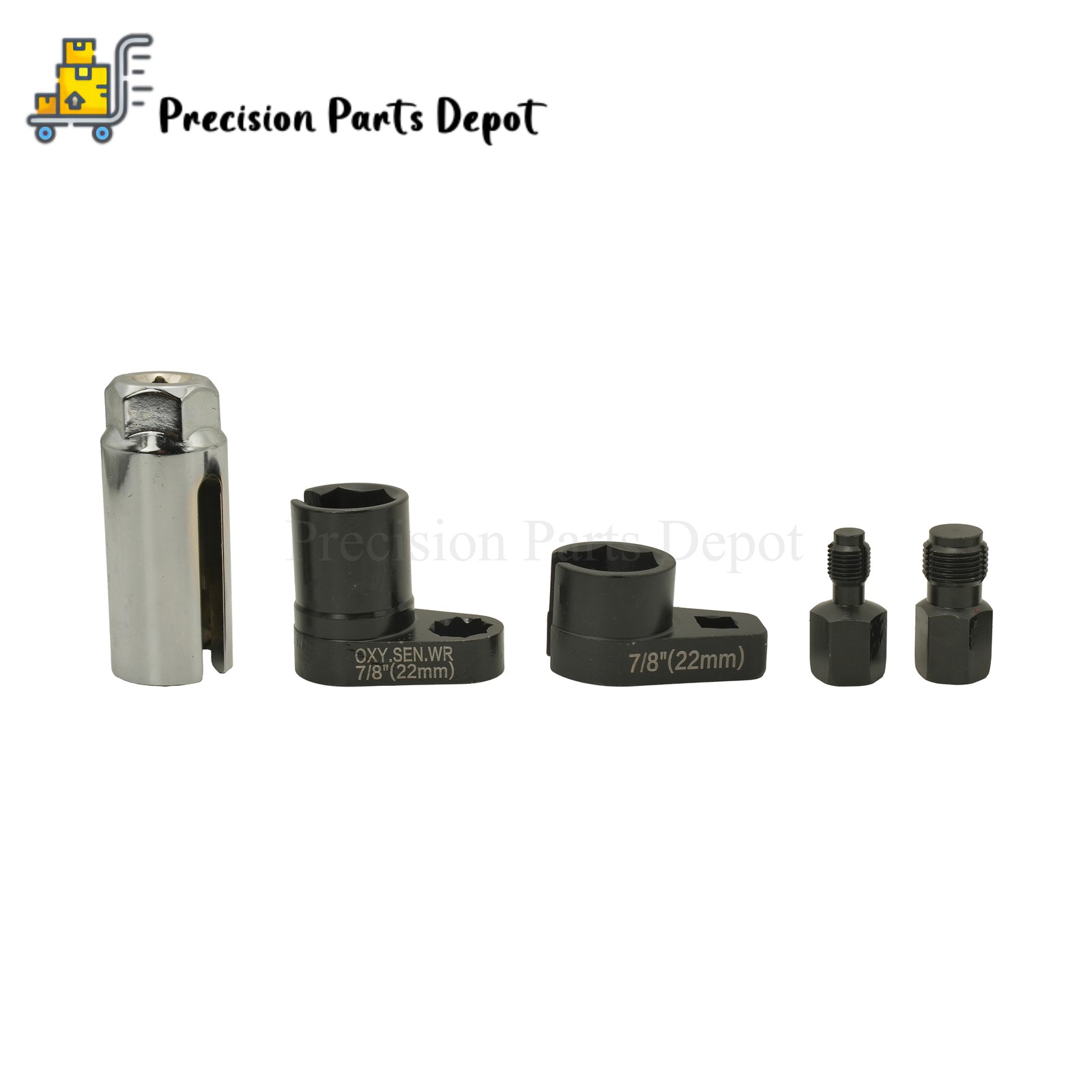5PCS O2 Oxygen Sensor Socket Thread Chaser O2 Sensor Wrench Removal Tool Kit Set