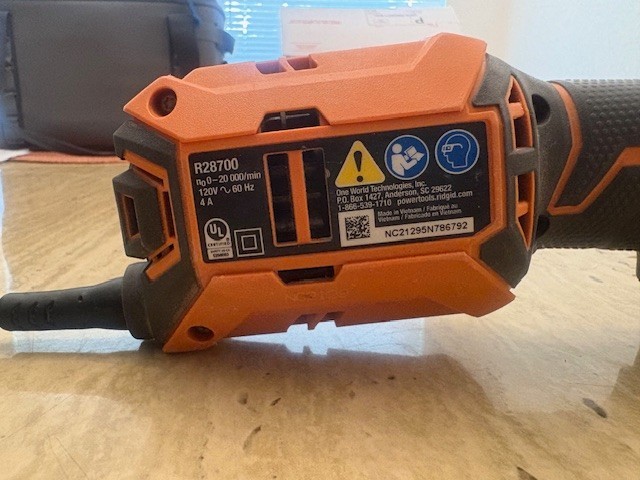 RIDGID Corded Oscillating Multi-Tool R28700 Used 4 Amp