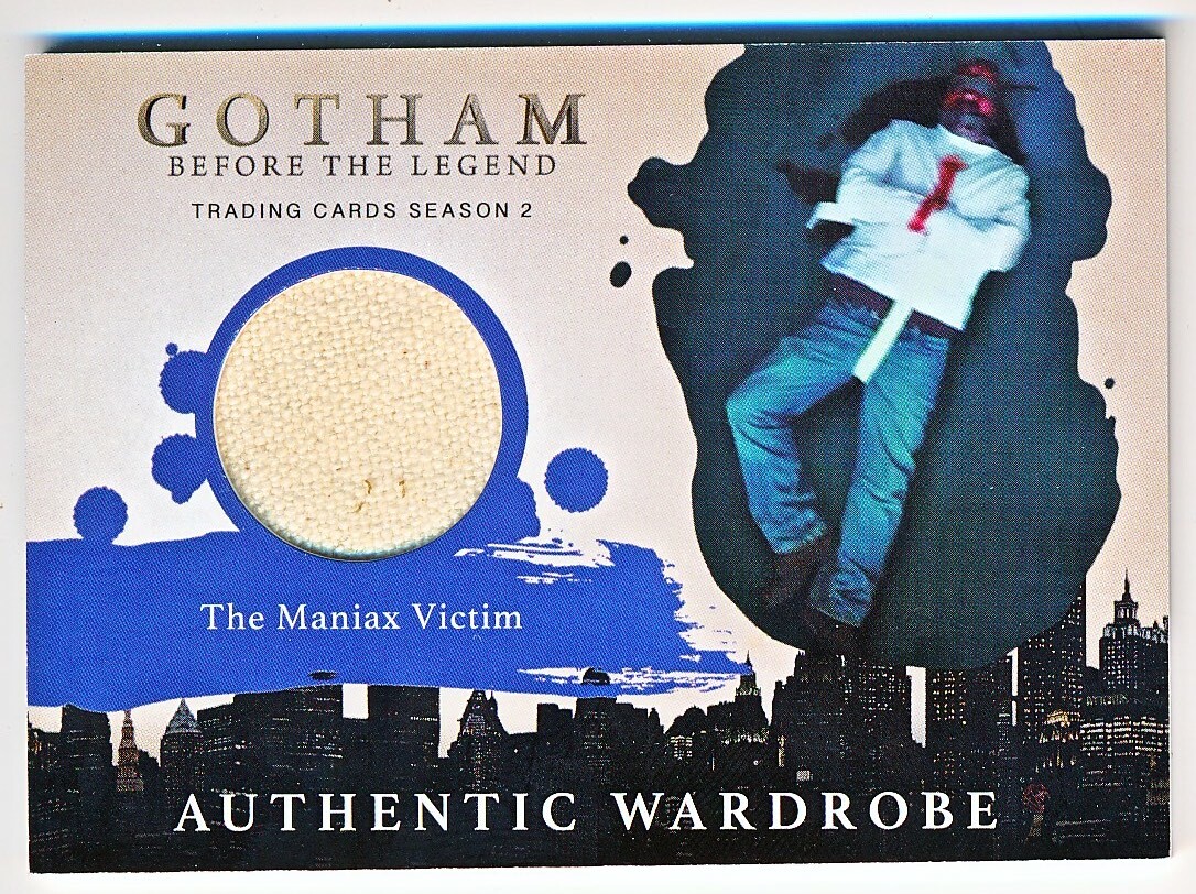 Cryptozoic Gotham Season 2 The Maniax Victim Wardrobe Relic #M10.4 - QTY AVAIL