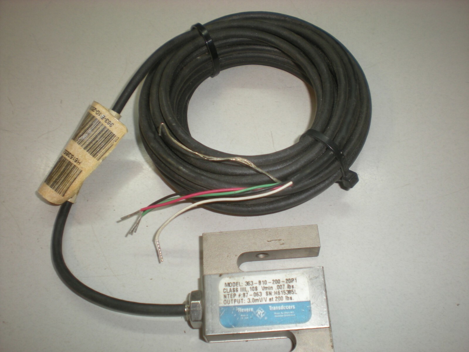 Revere Transducers 363-B10-200-20P1 - S-Type Transducer - NOS - NNB