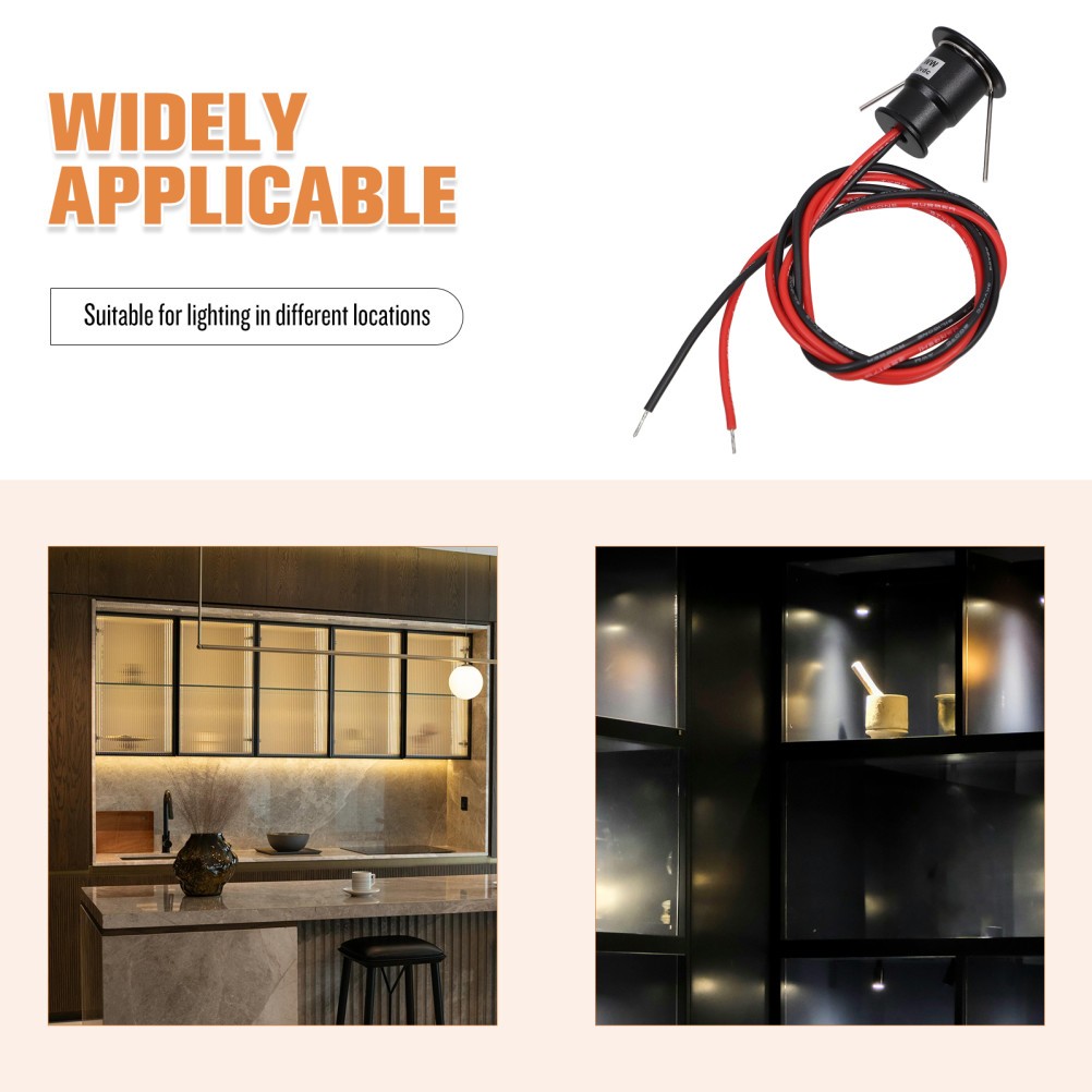 2Pcs Mini LED Cabinet Lights for Closets and Display Cases Indoor Use
