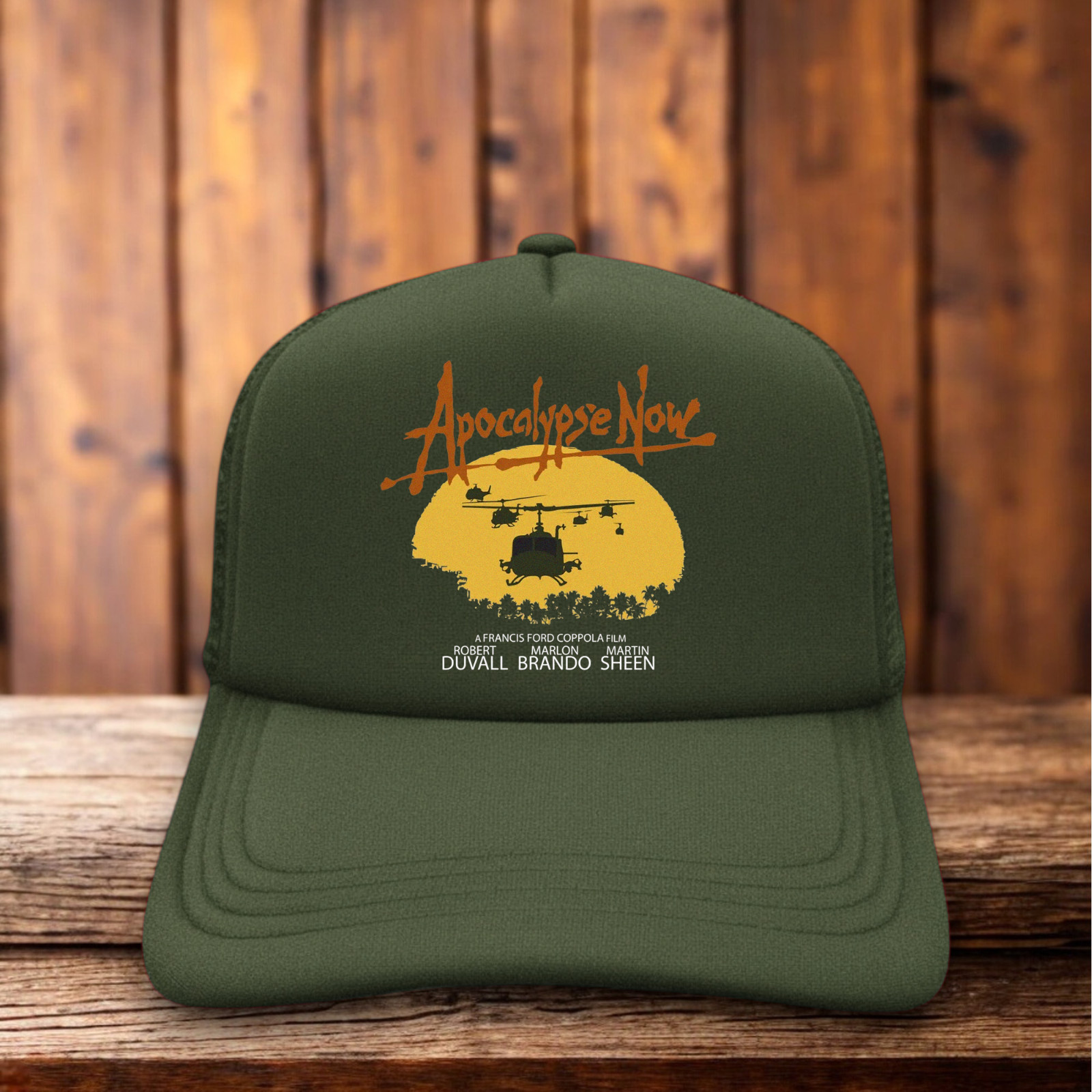 Apocalypse Now 1979 War Film Mens Trucker Hat Olive Marlon Brando Coppola Cap