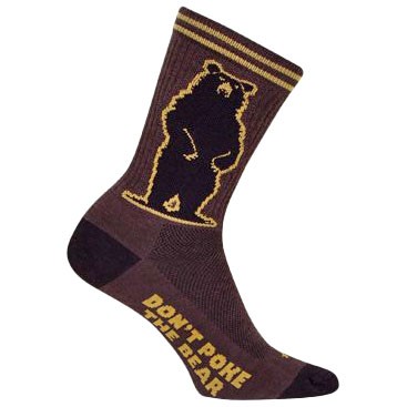 Sockguy Growl Wool 6" Socks Ankle Socks 5-9 Brown-Black