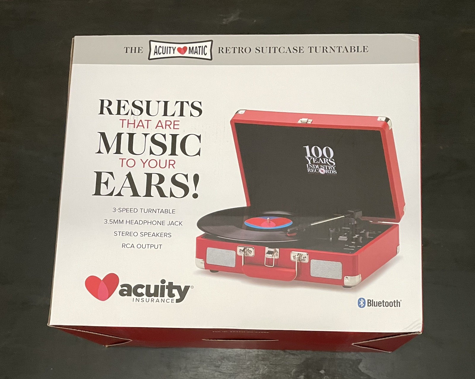 Retro Suitcase 3 Speed Turntable — Acuity Insurance