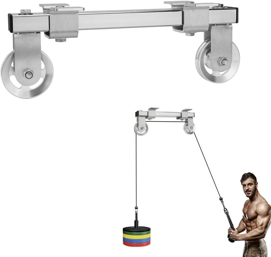 Fitness Ceiling Mount Pulley System Weight Cable Gym Cable Machine Lat Squat NEW