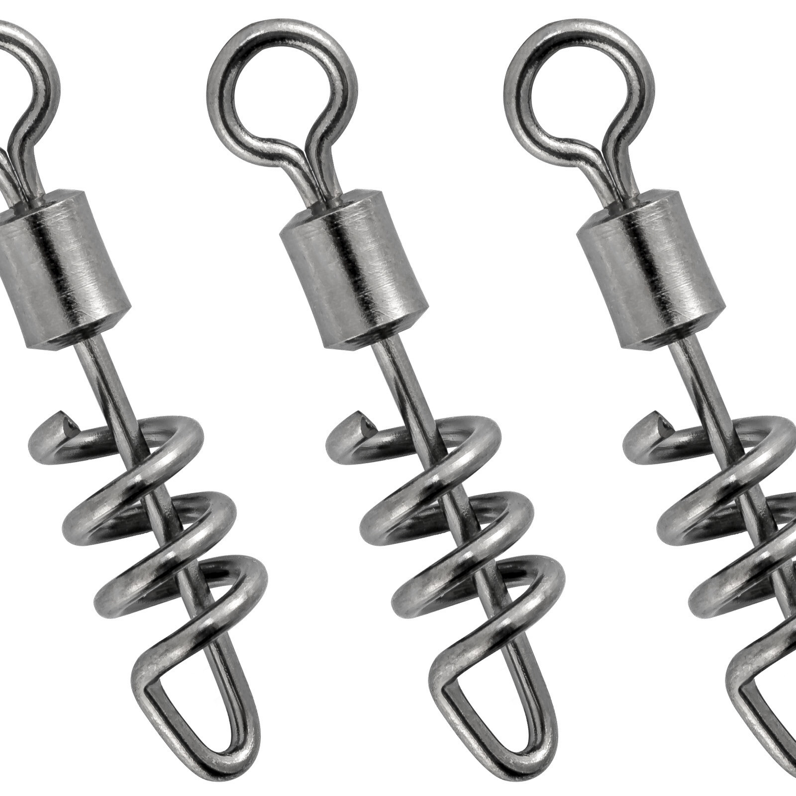 Bulk Fishing Swivel Snap Corkscrew Swivel Stainless Quick Change 42-220LB