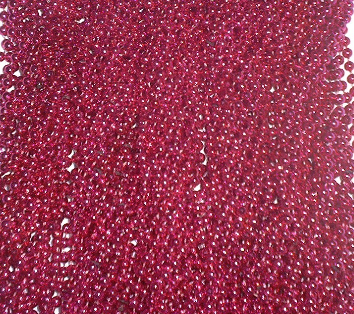 60 Hot Pink Mardi Gras Beads Necklaces Party Favors Free Shipping 5 Dozen