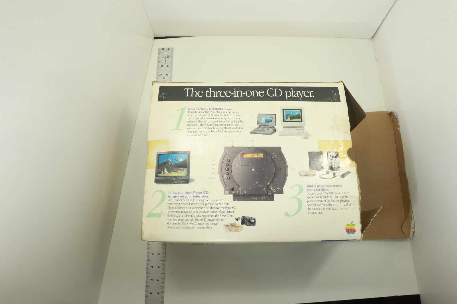 Apple PowerCD / Power CD Player, with Box (Read Description)