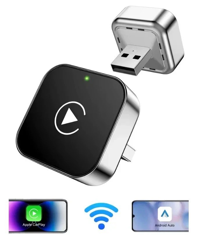 2in1 USB Wireless CarPlay Adapter For iPhone Apple Wireless Carplay Plug &Play