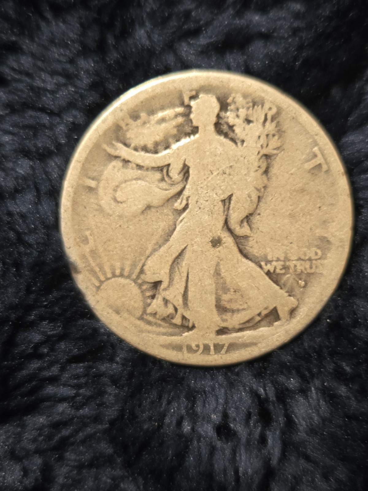 1917 Liberty Walking Half Dollar In G Condition