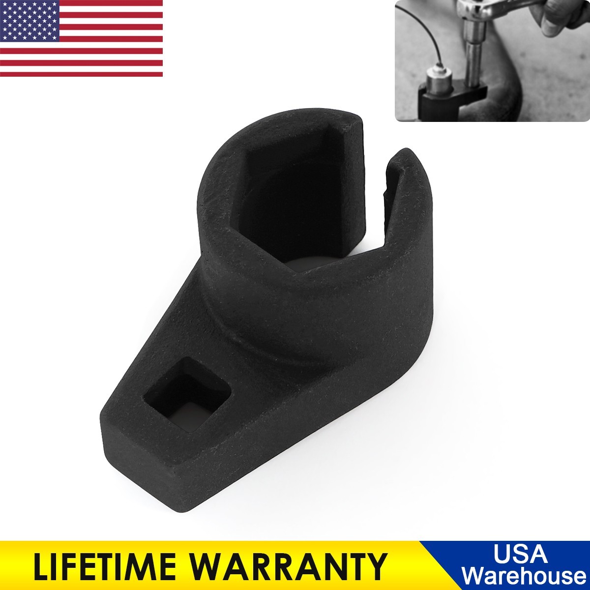 7/8-In 22mm Offset Oxygen Sensor O2 Socket Wrench Removal Tool Drive 3/8"