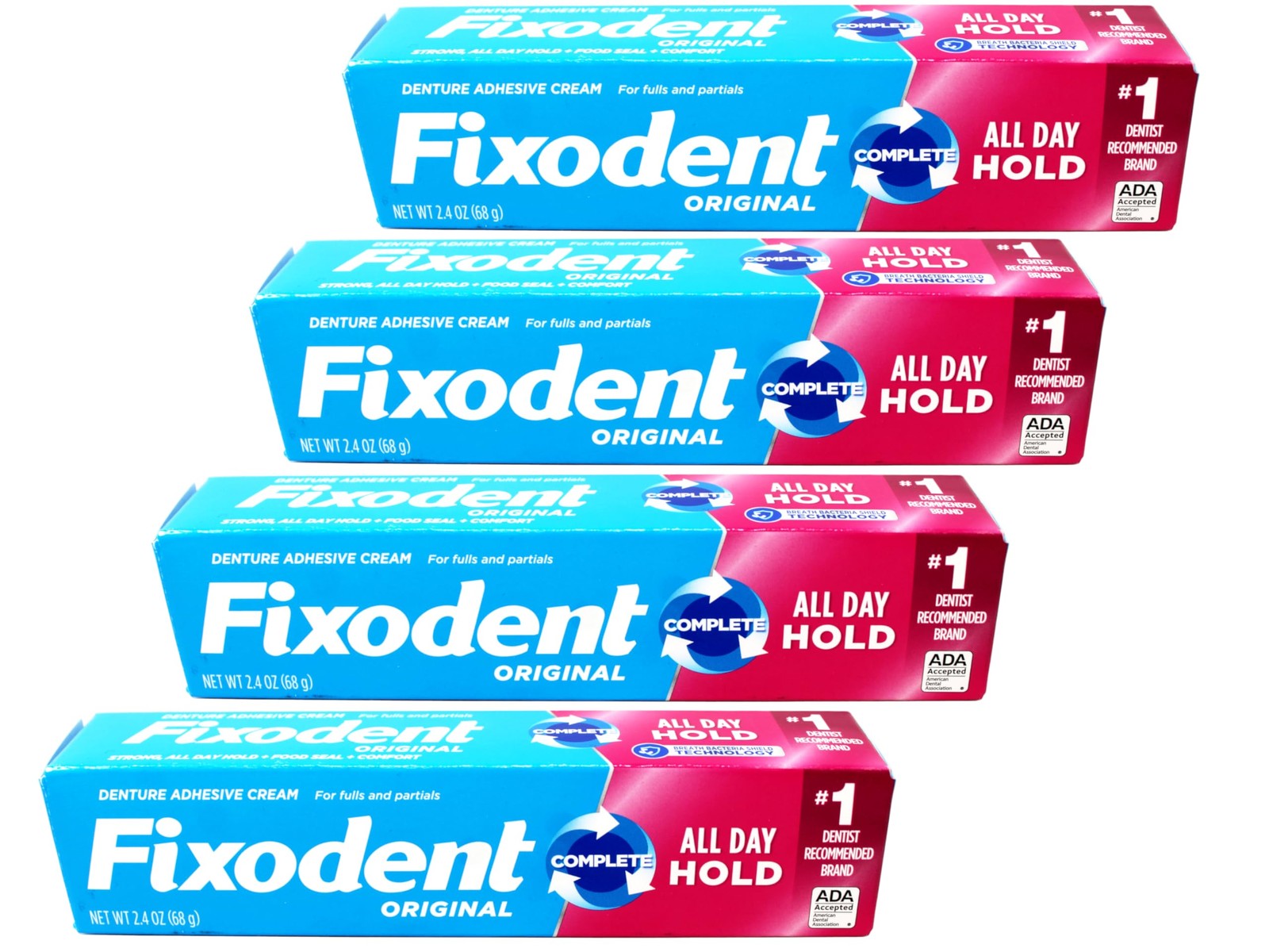 Original Denture Adhesive Cream-2.4 oz, 4 pk