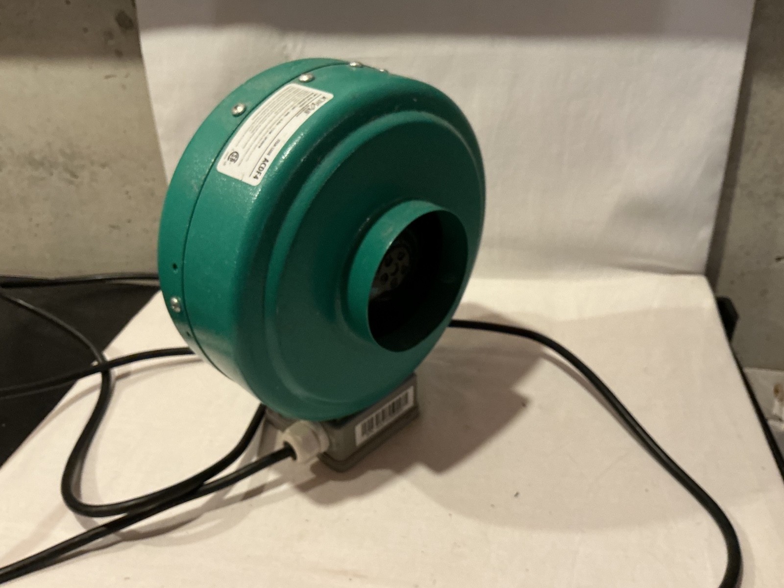 HYDROFARM ACTIVE AIR ACDF4 INLINE 4" DUCT FAN WITH SPEED CONTROL.