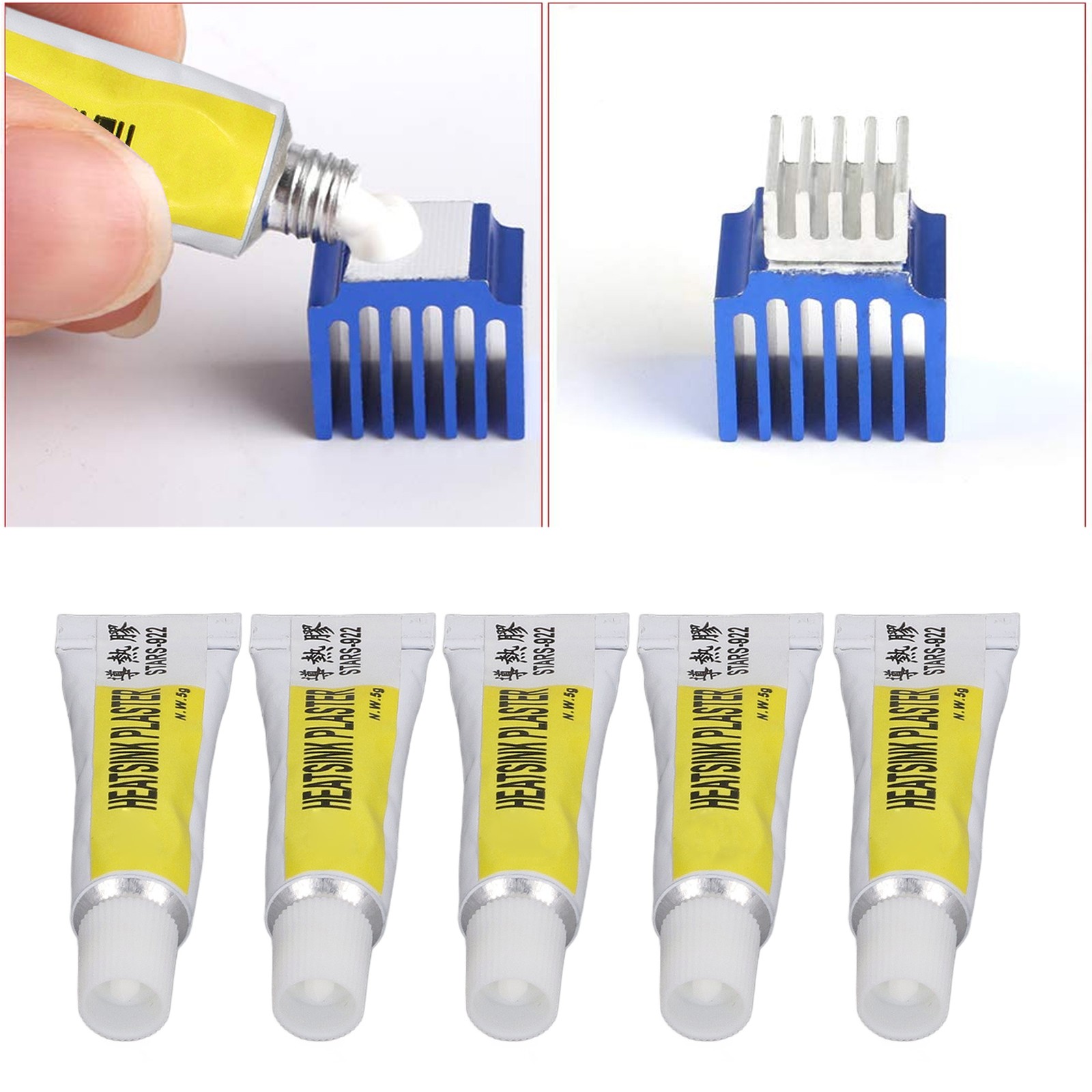 5PCS CPU Thermal Paste High Conductivity For 3D Printers White