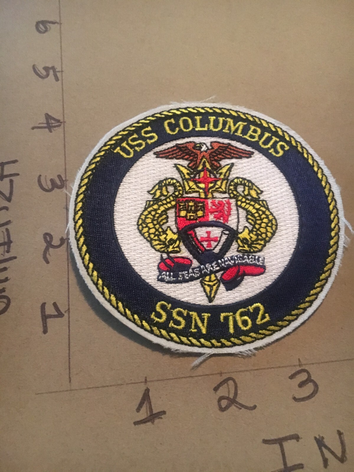 US NAVY USS Columbus SSN-762 Submarine Patch 5/6/25