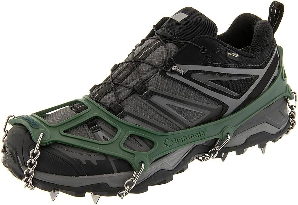 Kahtoola MICROspikes -snow, ice, trail hiking crampons - GREEN, XXL