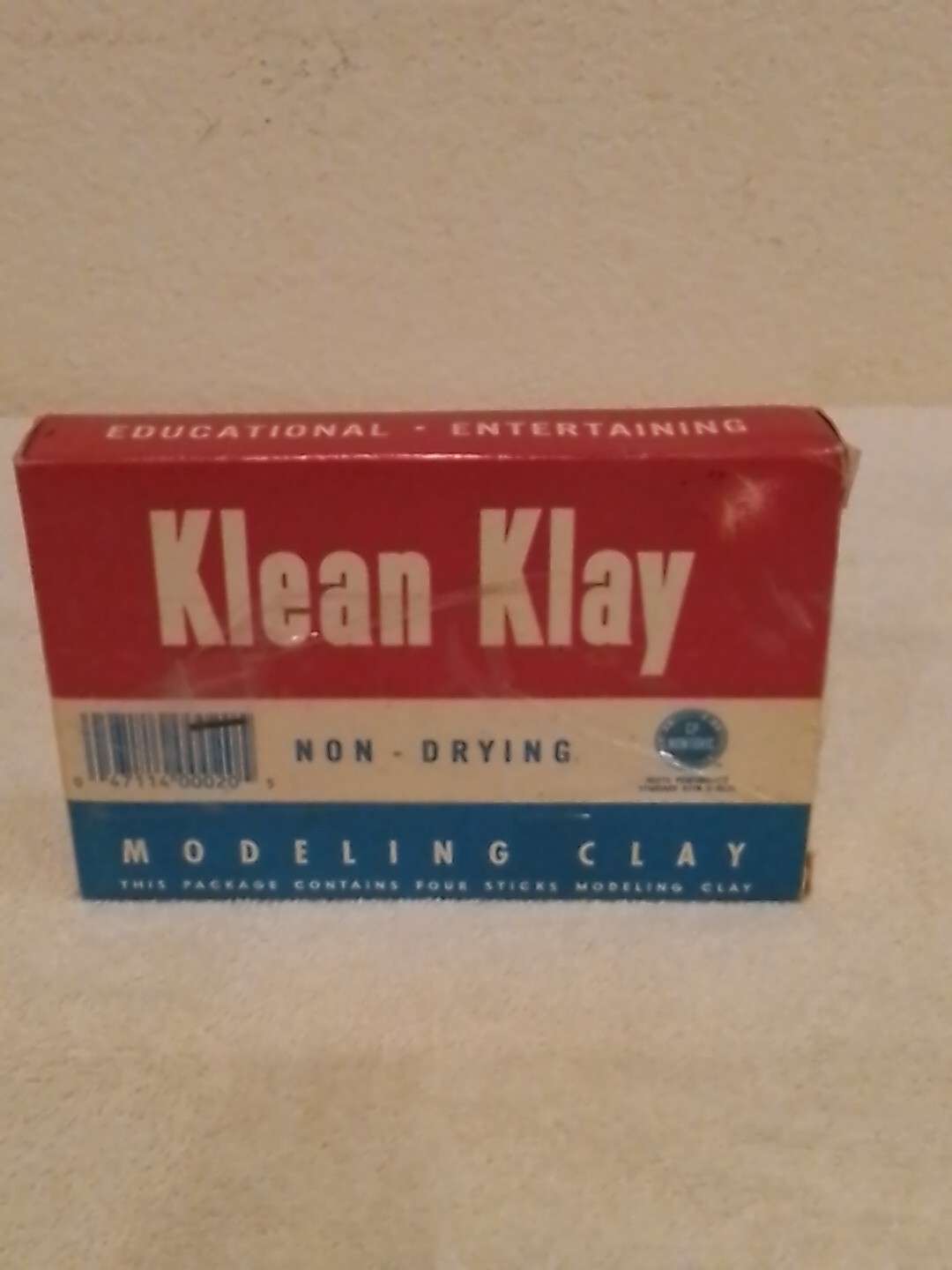 Vintage Klean Klay -Modeling Clay Non-Drying ASSORTED Art Chemical 16 oz