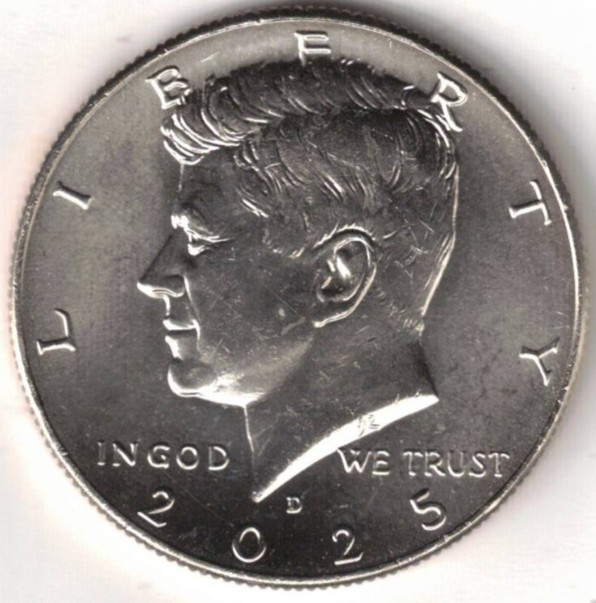 2025-D Denver Brilliant Uncirculated Kennedy Half Dollar Coin!