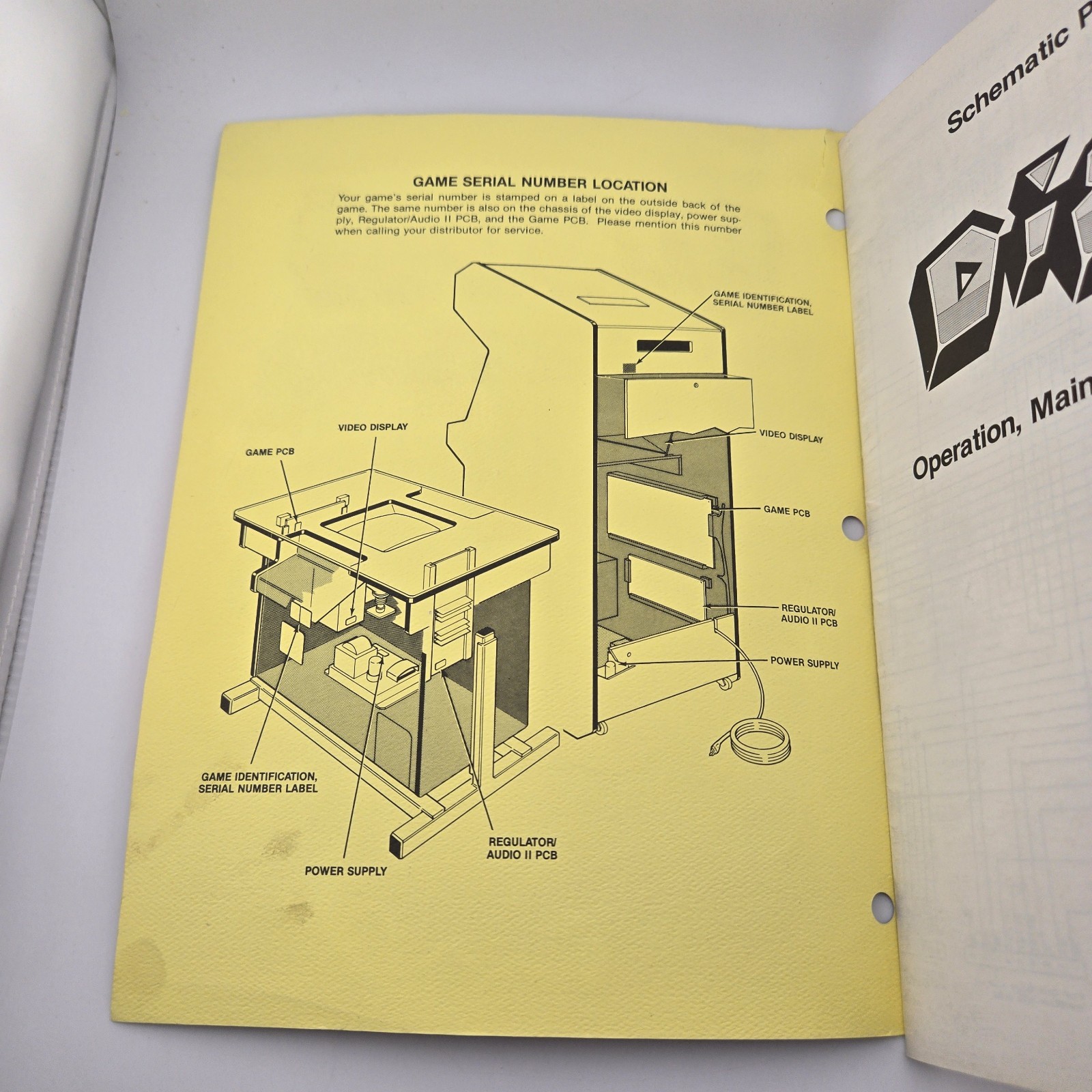 Vtg 1982 Atari Dig Dug Arcade Manual TM-203 + Schematic Supplement SP-203