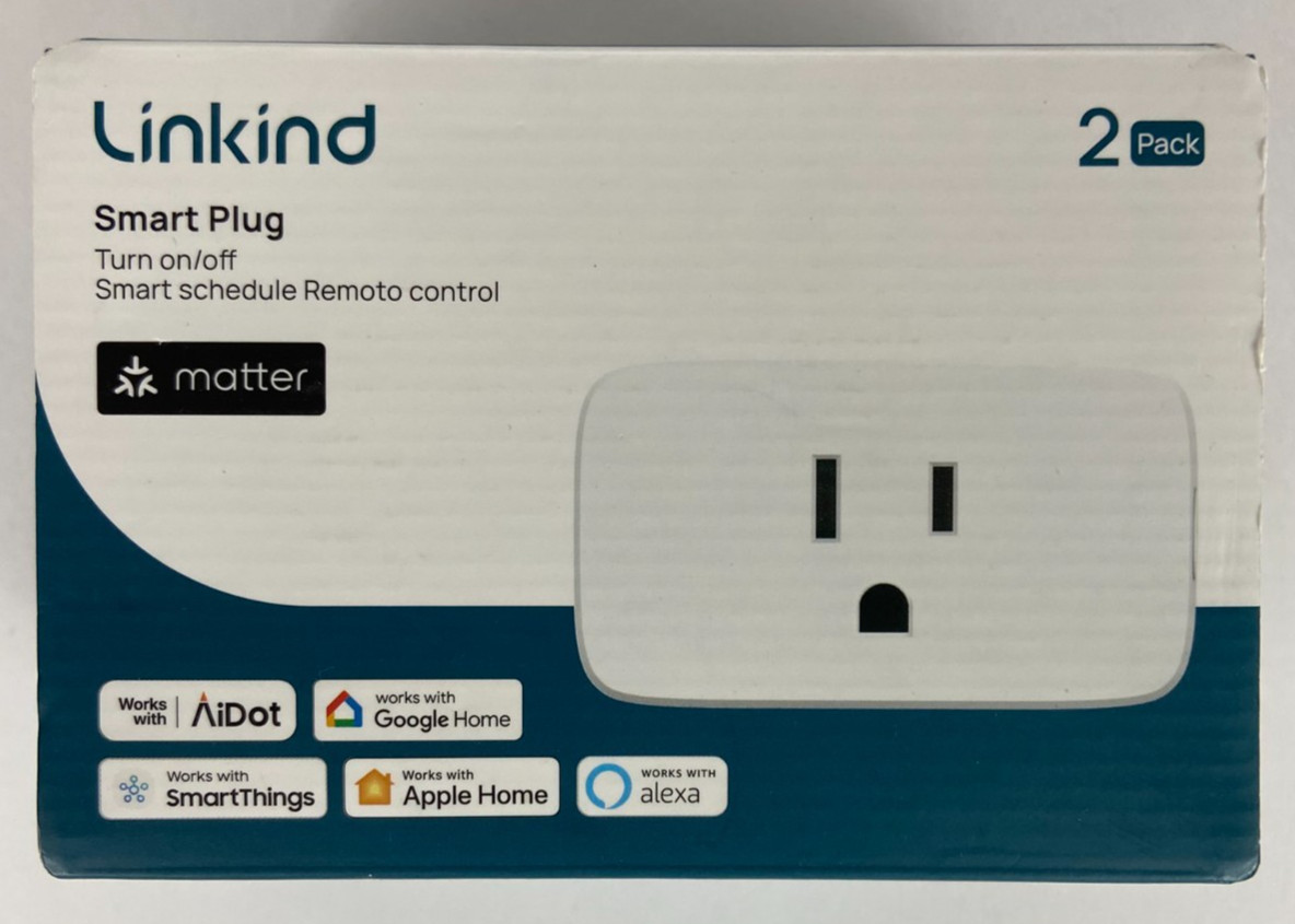 2-Pack Linkind Smart Plug WiFi Alexa Google Apple Home Kit App-Controlled Matter