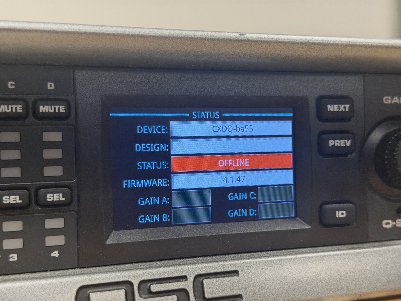 QSC CXD 4.3Q 4-Channel Network Processing Amplifier CXD4.3Q Factory Reset Tested
