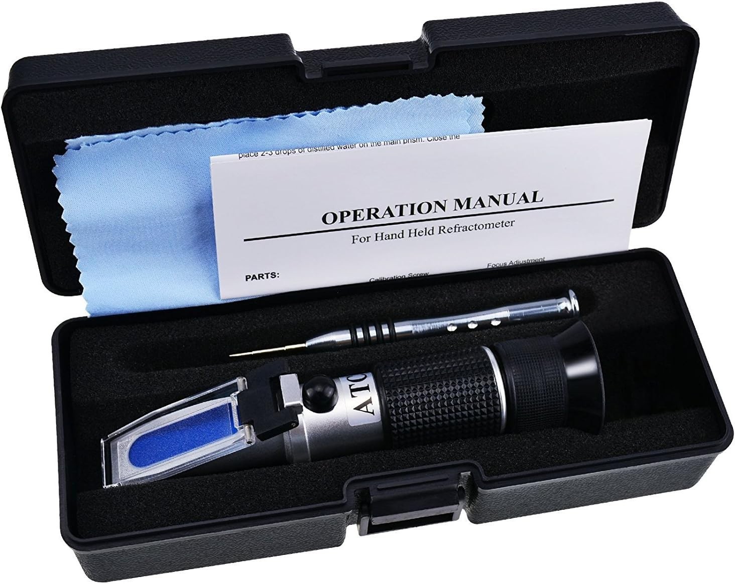 Portable 0-10% Brix Refractometer for Precise Sugar Content Testing & LED Light