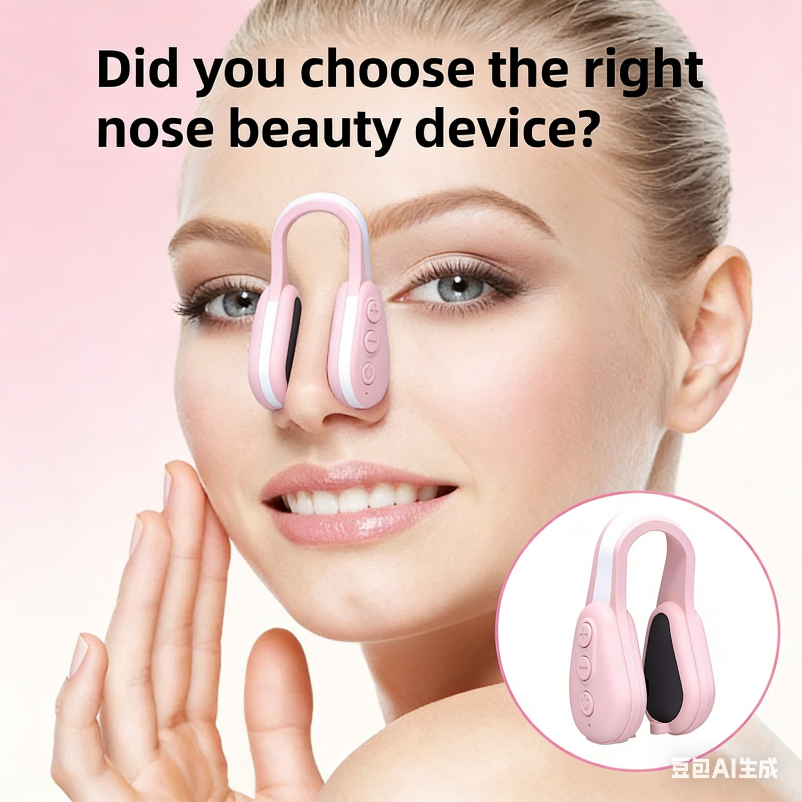 Easy-to-Use Electric EMS Nose Shaper: Patented Silicone Clip for Daily Nose Care