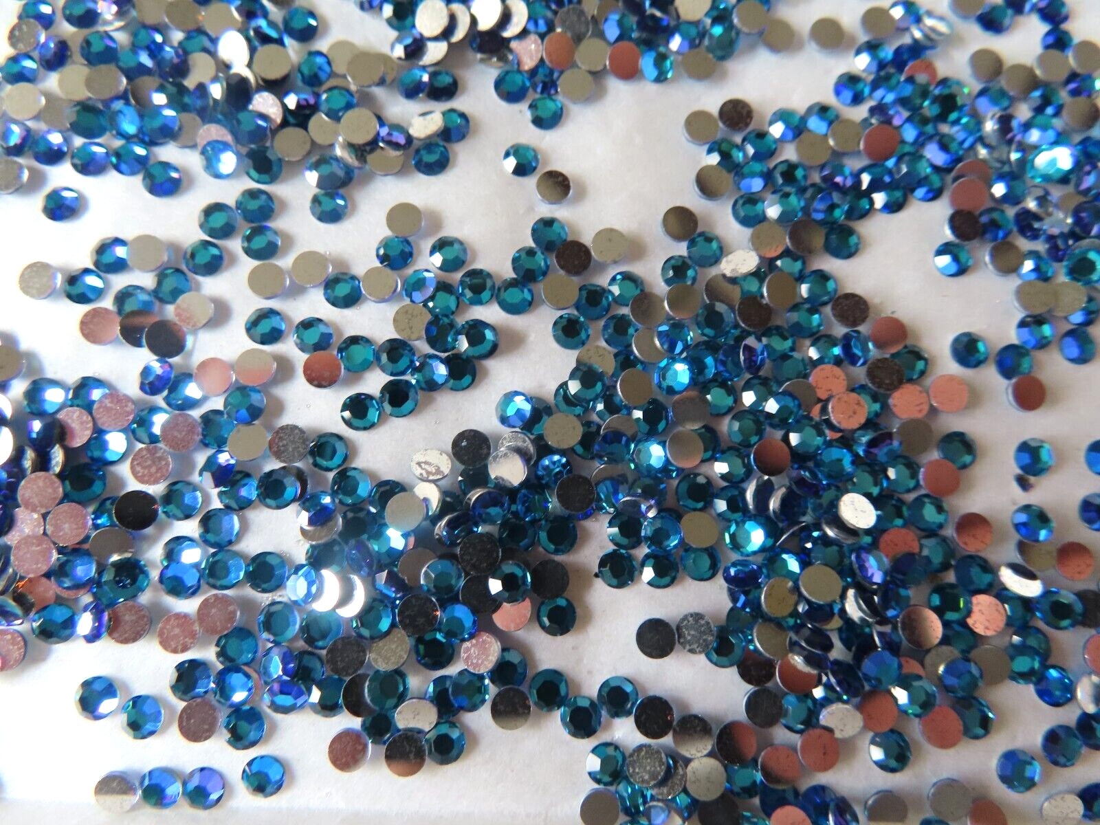 Full pack 1440 Preciosa Flatbacks 9ss Bermuda Blue/foiled.