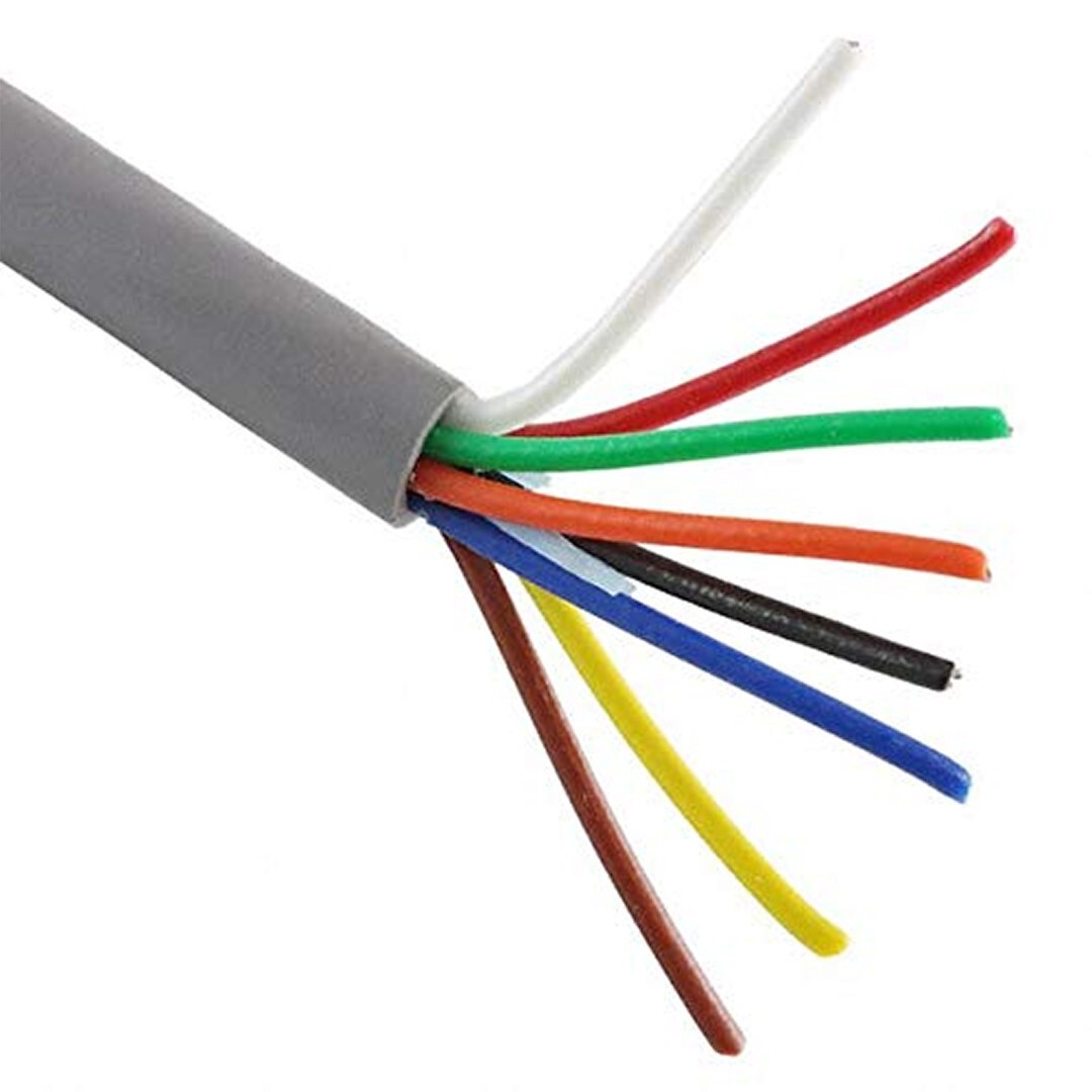 22/8 Security Alarm Audio Wire Cable Stranded 8 Conductor 22 AWG CMR CL3R 1000ft