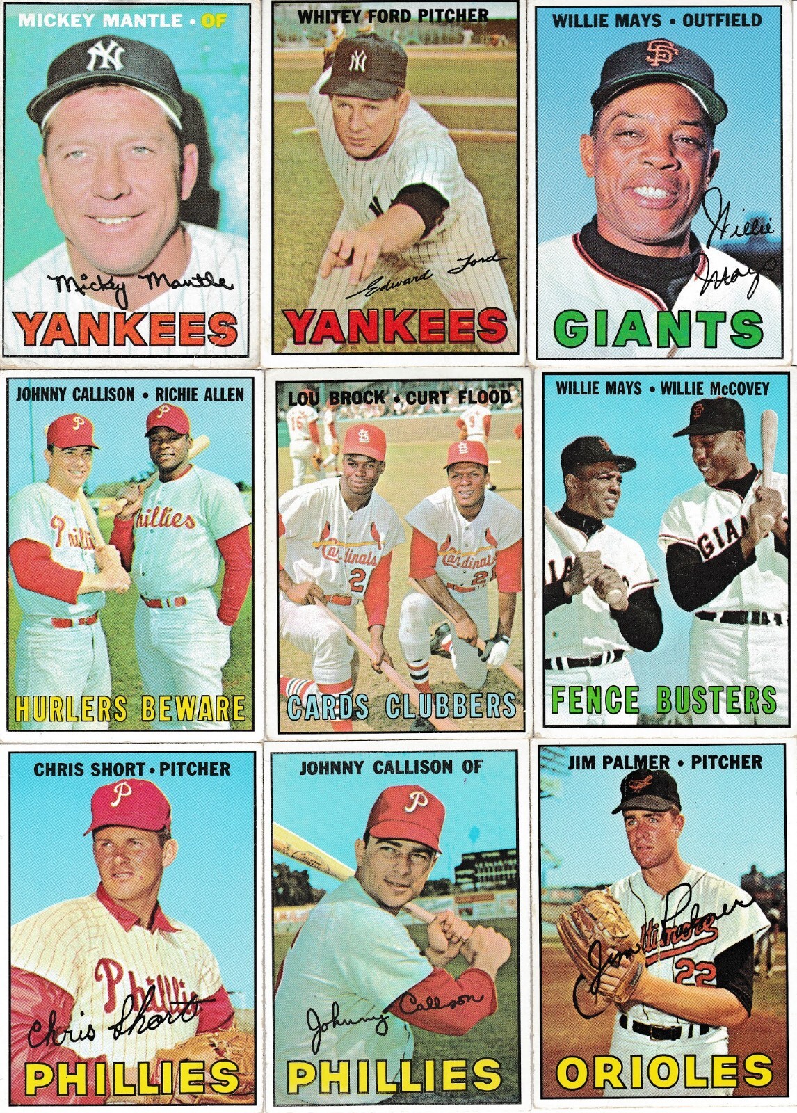 1967 Topps Baseball 1 to 399  -Complete Your Set -PRICING BASED ON CONDITION