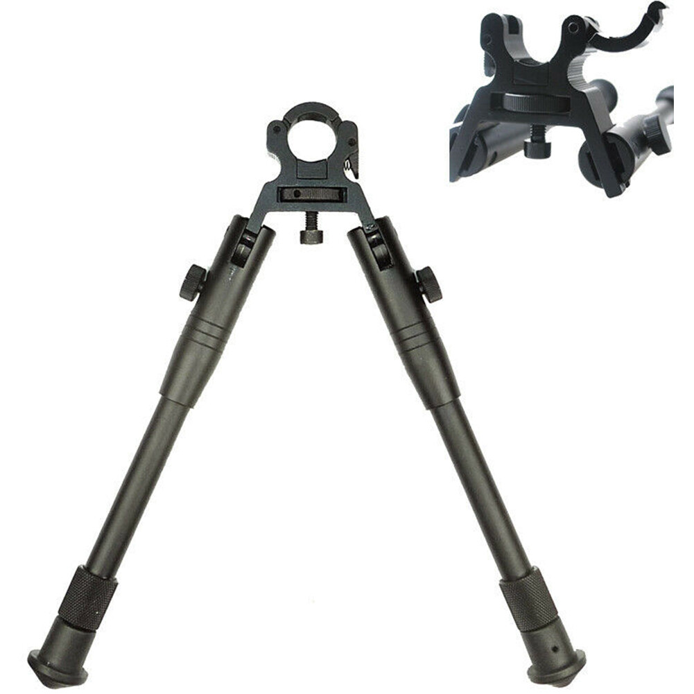 8" to 10" Adjustable Foldable Rifle Bipod for Barrel Clamp-on Bipod