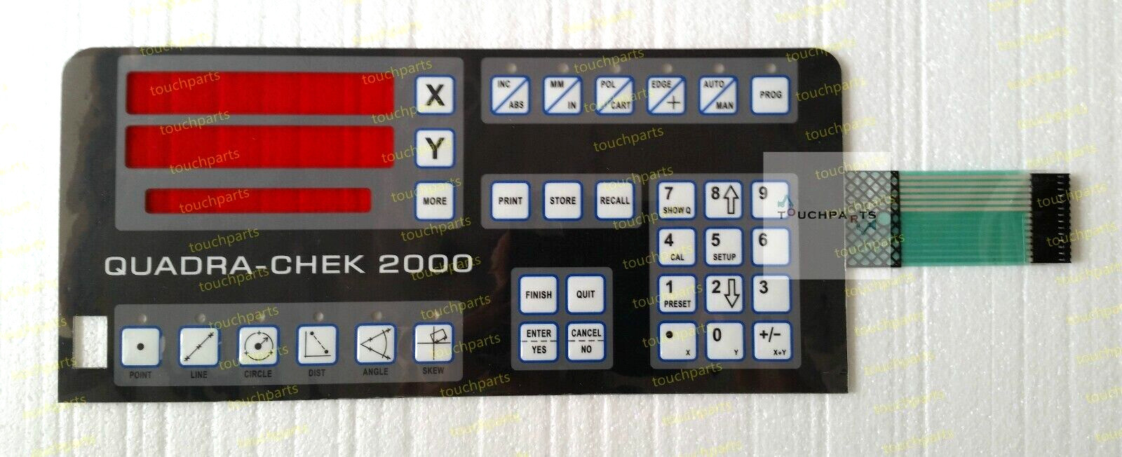 Quadra Chek Check 2000 XY Digital Readout membrane keypad , overlay