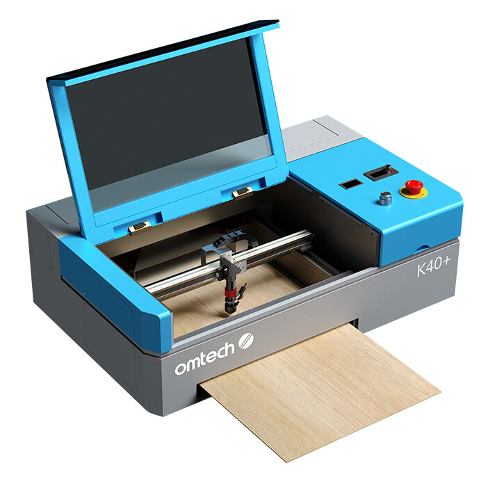 OMTech 45W CO2 Laser Engraver Cutter Engraving Machine Power Upgraded K40+, Used