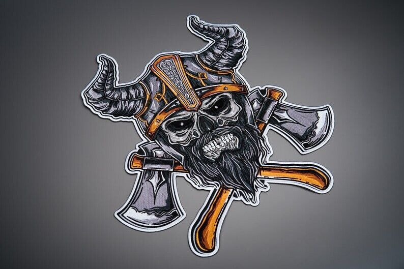 VIKING Large Back Patch for custom biker vest